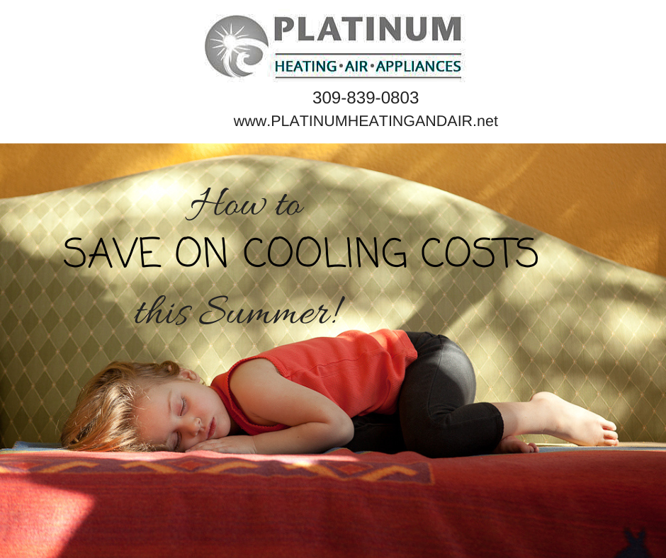 Platinum Heating & Air 'How to Save on Cooling Costs this Summer!' seasonal marketing campaign featuring family-focused messaging and energy savings promotion